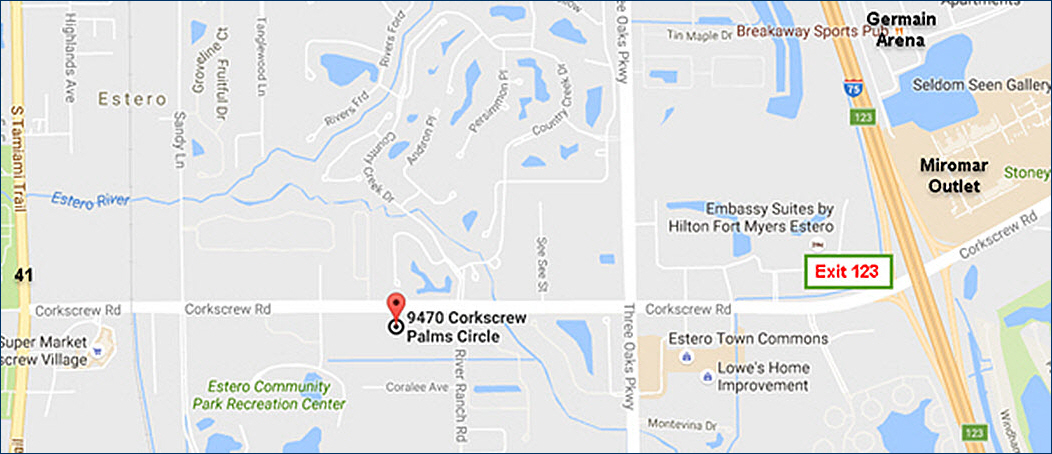 Directions to Dr. Newberger's Estero FL Office